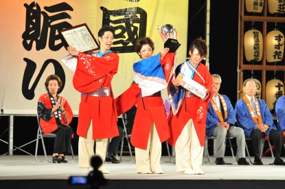 「第19回能登よさこい祭り」加賀屋エストヴァンズ　3位（高知県知事賞）受賞！