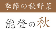 季節の秋野菜 能登の秋