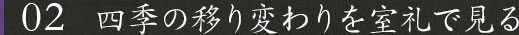 02四季の移り変わりを室礼で見る