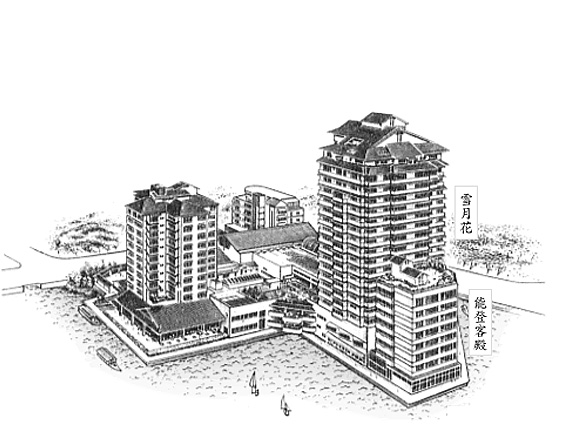 加賀屋全景（イラスト）